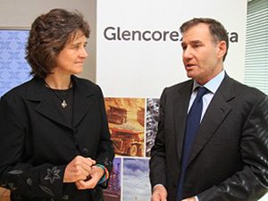Glasenberg with JSE CEO, Nicky Newton-King