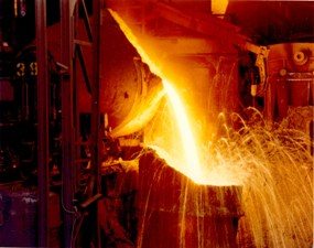 Steel pour