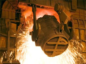 Steel pour