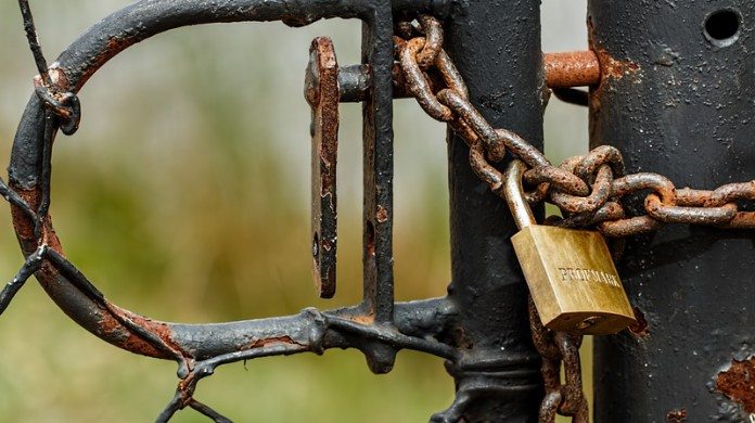 Locked gate