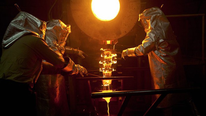 gold pour