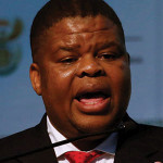 Mahlobo, South Africa’s Minister of Energy, speaks during the Energy Indaba conference in Midrand