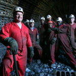 Miners at Beatrix gold mine