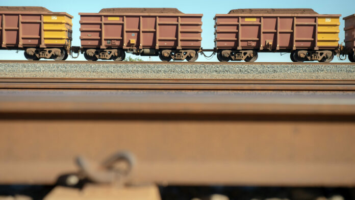 Iron ore freight train