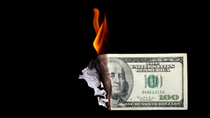 Dollar burning