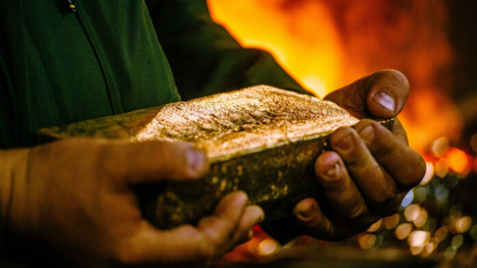 Gold hand
