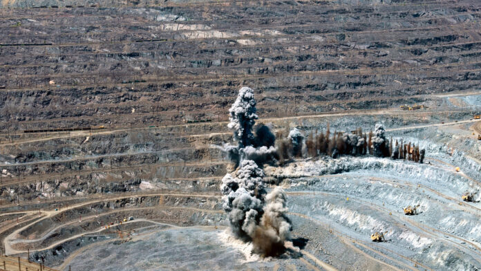 explosive blast a mine